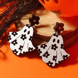 Fall Season Flower ghost earrings